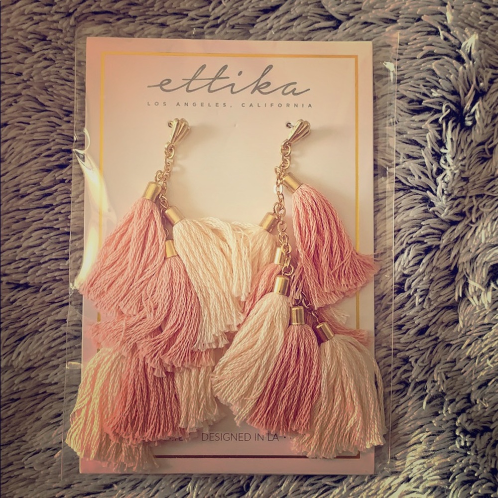 NWT Ettika Fringe Tassel  Earrings